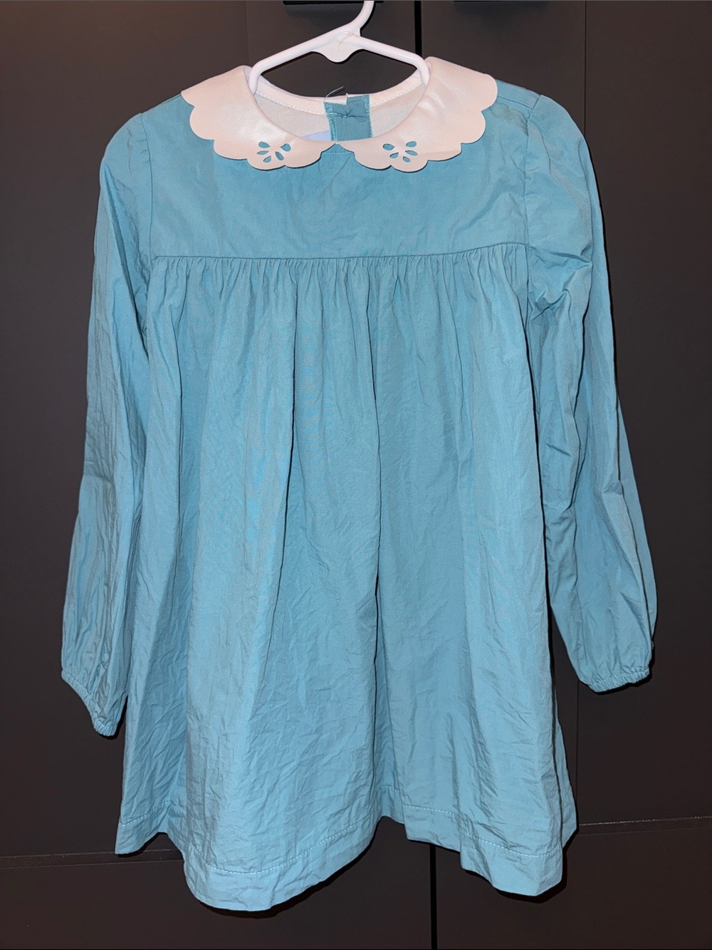 Bella Bliss Girls Long Sleeve Collard Dress